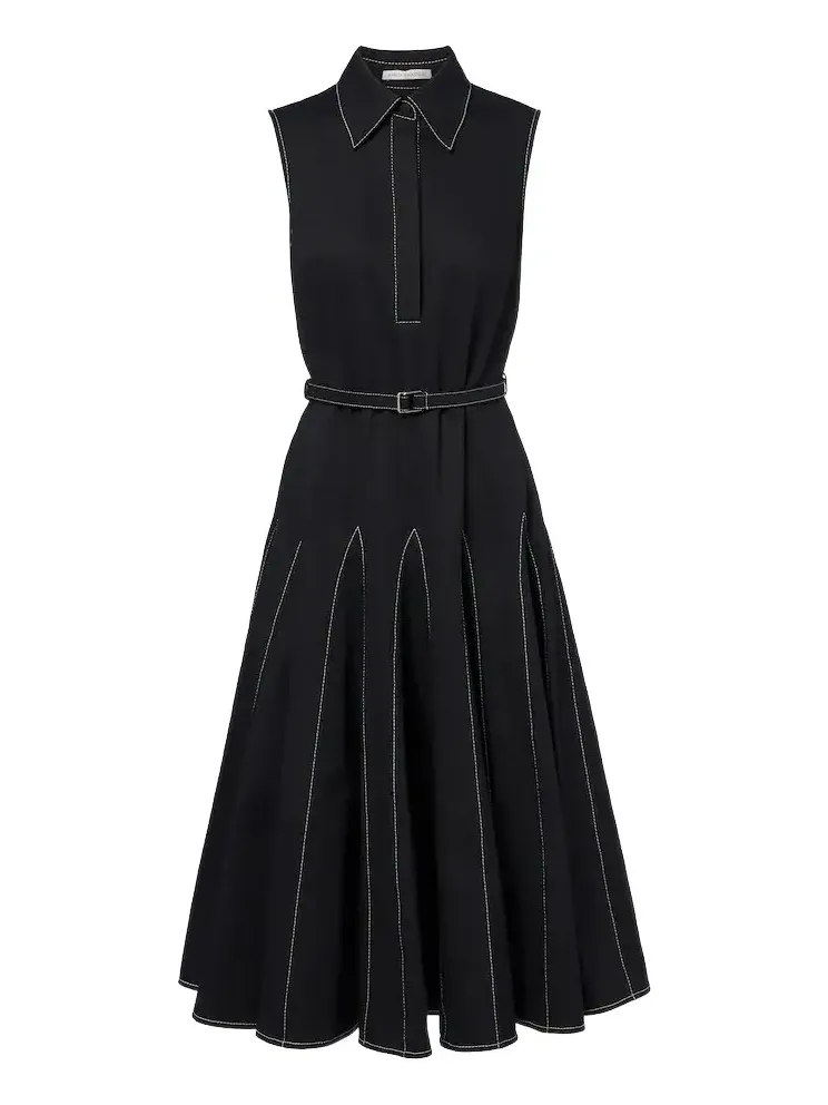 Monique cotton poplin midi dress