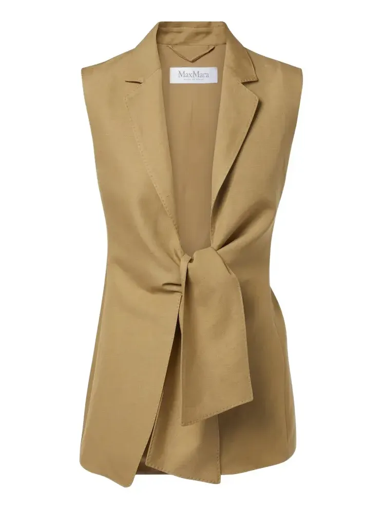 Linen and silk twill vest Linen and silk twill vest
