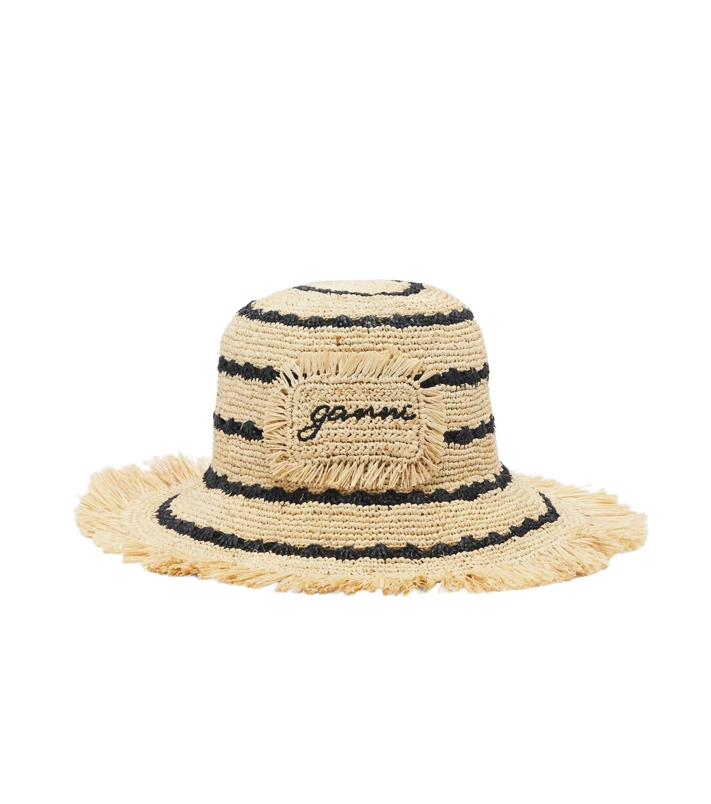 Striped raffia bucket hat Striped raffia bucket hat
