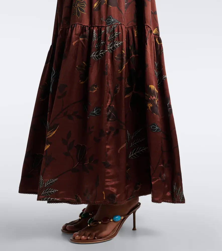 Agua by Agua Bendita Lima printed satin maxi dress | Thumbnail 4