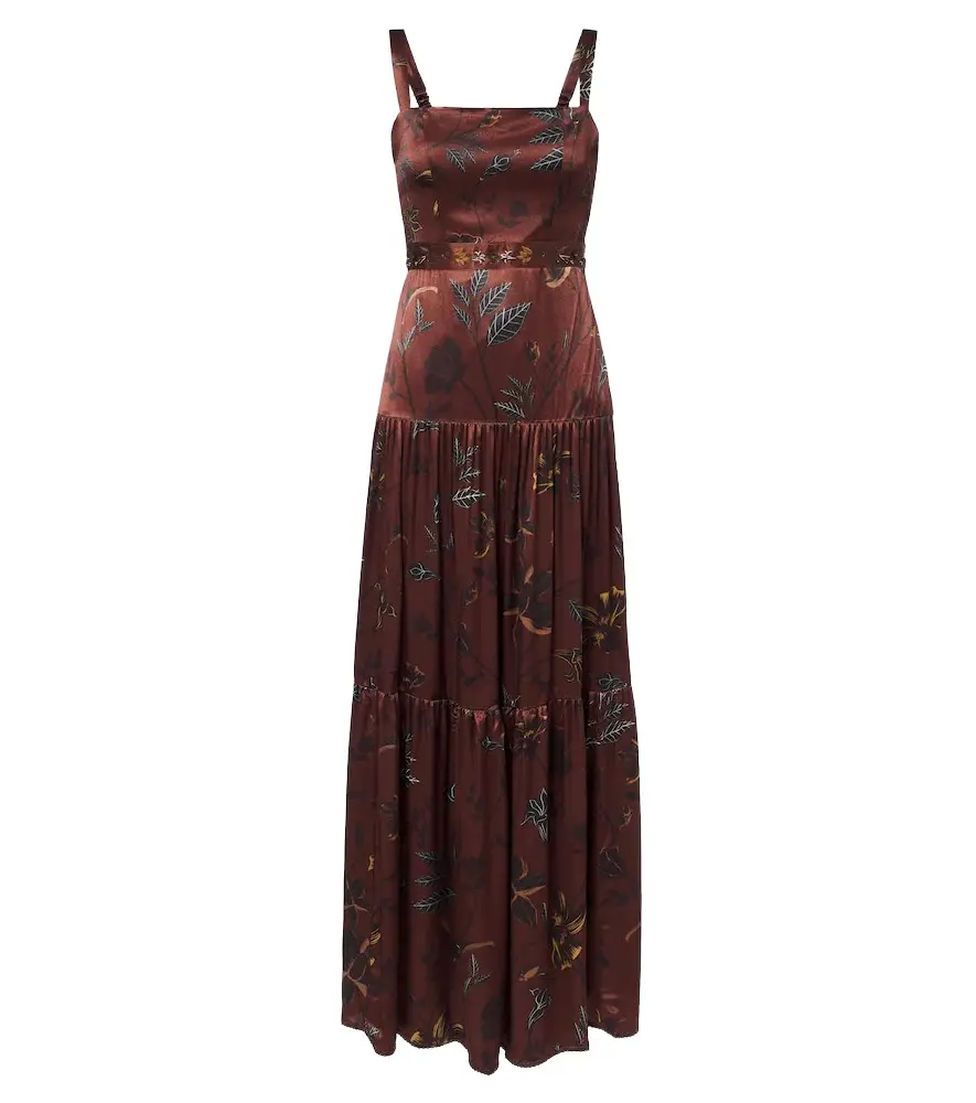 Agua by Agua Bendita Lima printed satin maxi dress | Image 1 Agua by Agua Bendita Lima printed satin maxi dress | Image 1