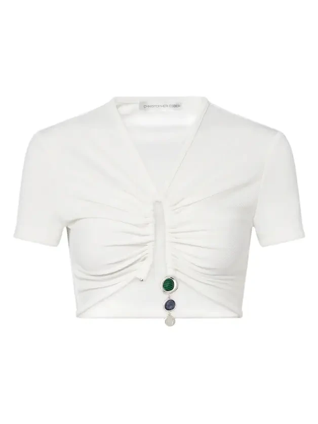 Embellished crop top Embellished crop top