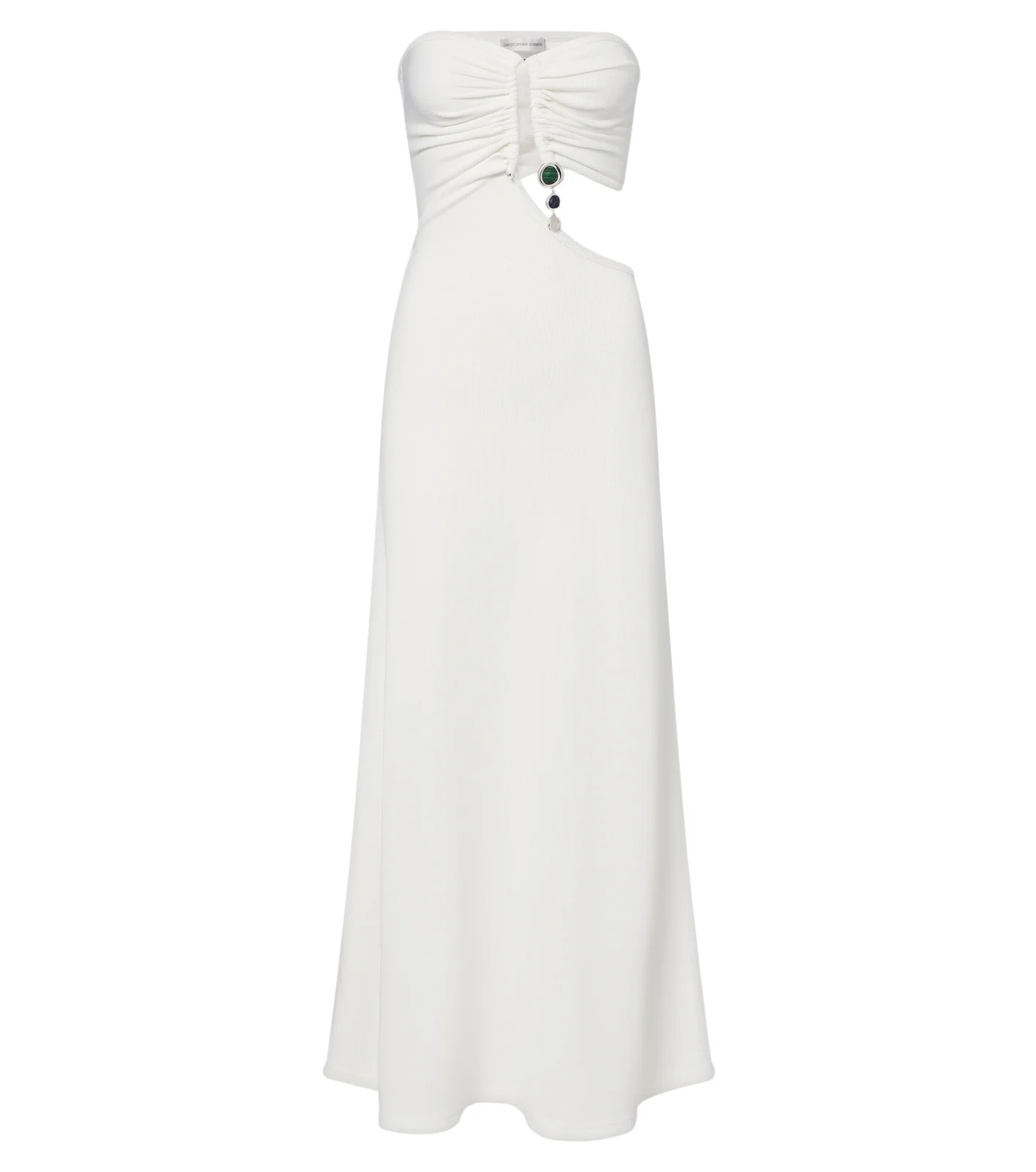 Embellished cutout jersey maxi dress