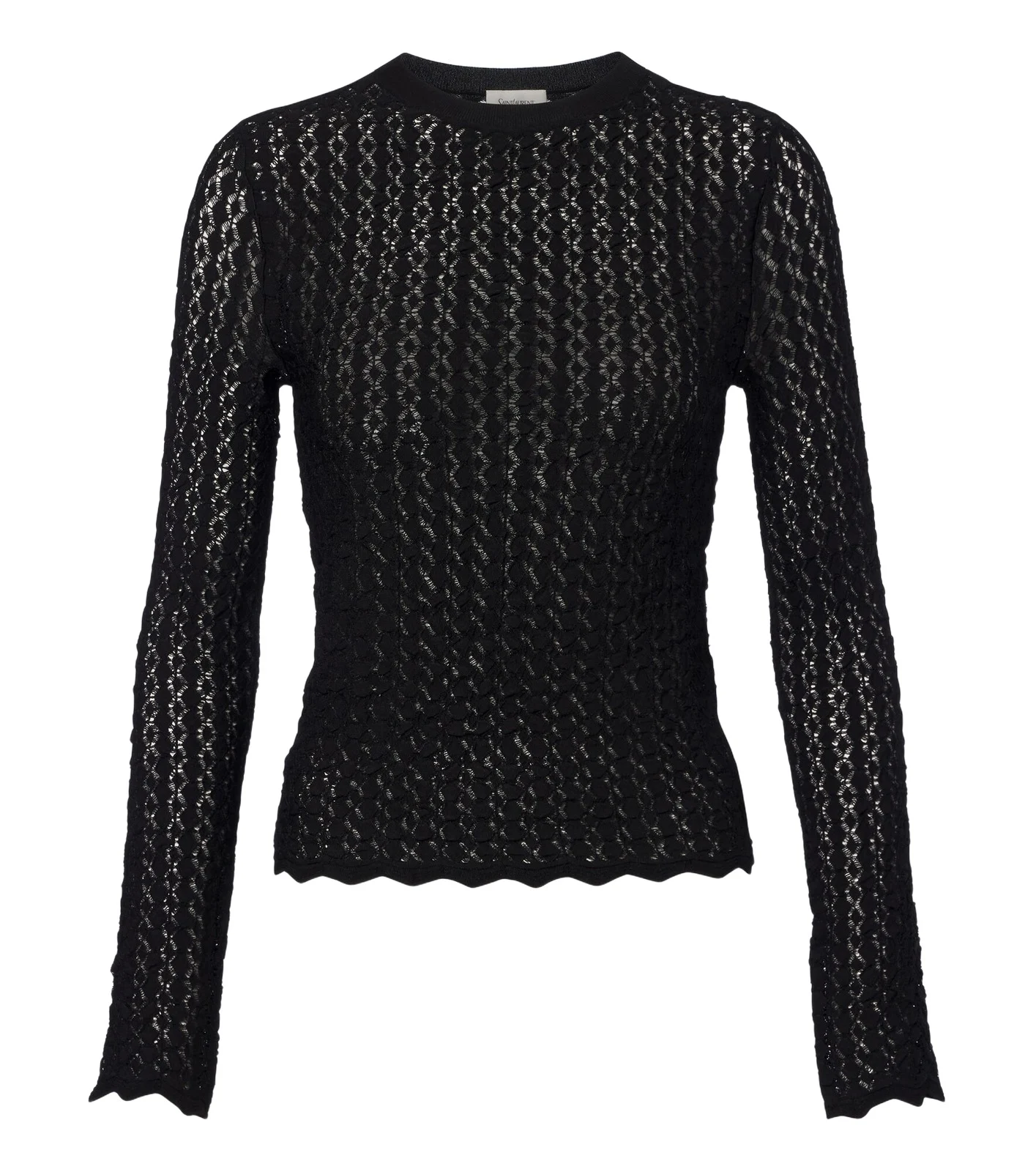 Saint Laurent Pointelle top