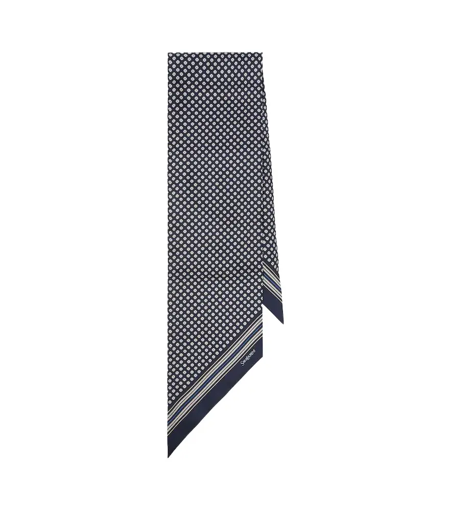 Saint Laurent Silk jacquard scarf
