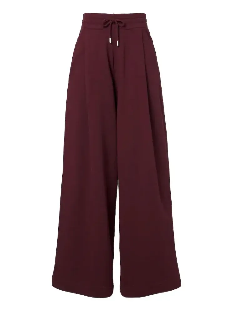 Dries Van Noten Wide-leg cotton jersey sweatpants