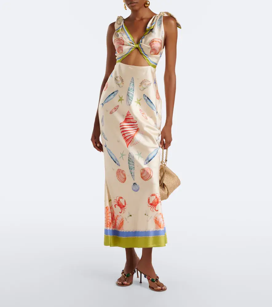 Retrofête Retrofête Carlotte silk-blend satin maxi dress | Thumbnail 2 Retrofête Retrofête Carlotte silk-blend satin maxi dress | Thumbnail 2