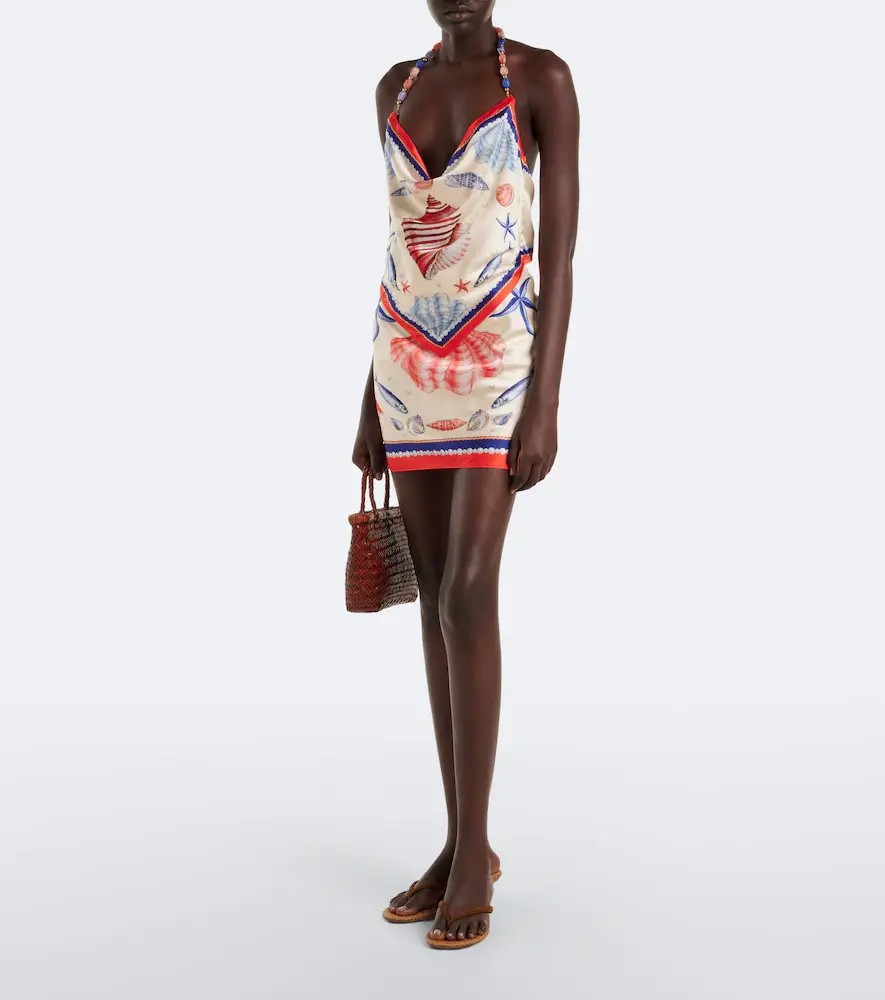 Retrofête Retrofête Creta embellished silk-blend satin minidress | Thumbnail 4 Retrofête Retrofête Creta embellished silk-blend satin minidress | Thumbnail 4