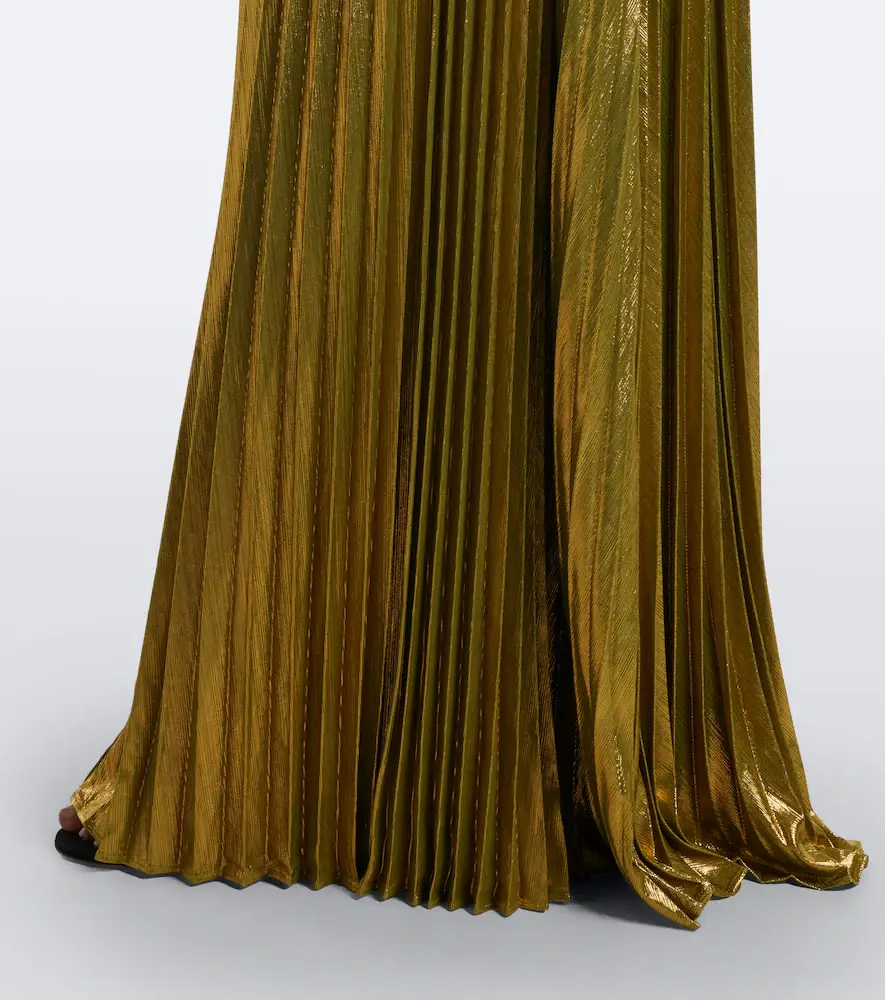 Retrofête Retrofête Thalia plissé halterneck gown | Thumbnail 5 Retrofête Retrofête Thalia plissé halterneck gown | Thumbnail 5