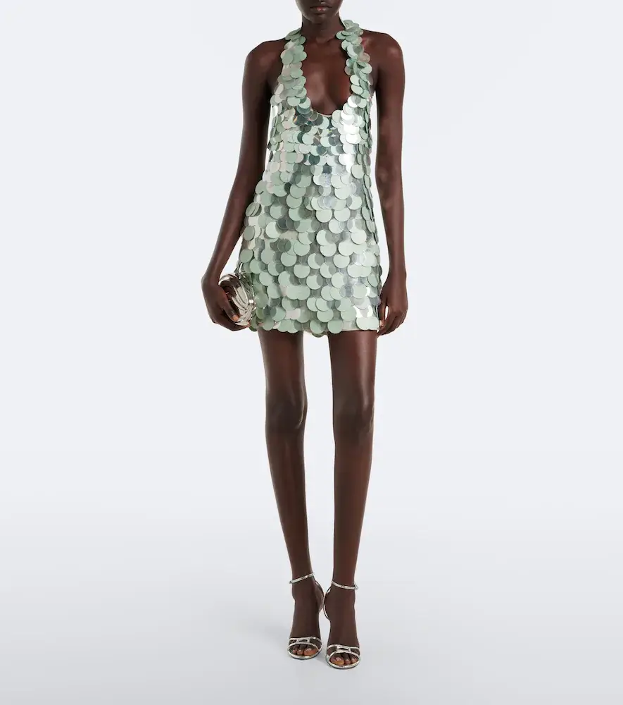 Retrofête Retrofête Briggs sequined halterneck minidress | Thumbnail 4