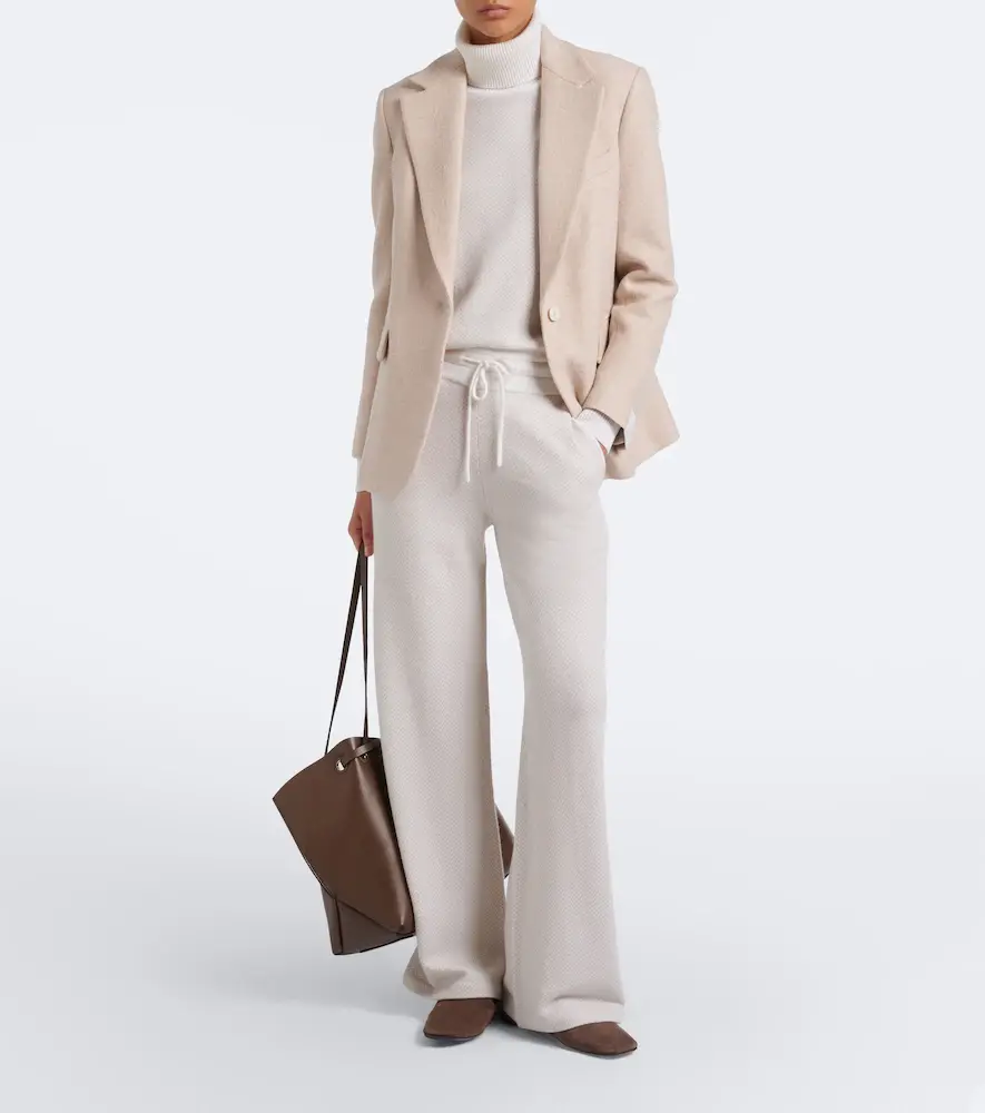 ELEVENTY Chevron cashmere flared pants | Thumbnail 2