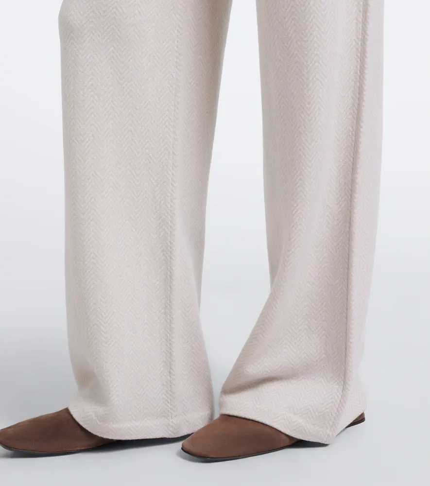 ELEVENTY Chevron cashmere flared pants | Thumbnail 4