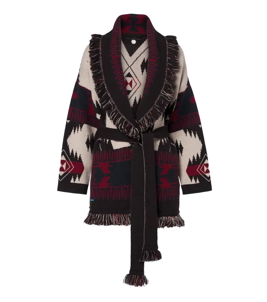 Icon Jacquard cashmere cardigan