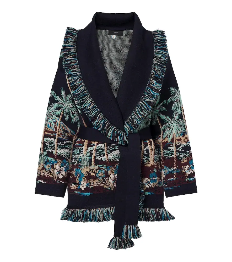 Alanui Diamond Head jacquard wool-blend cardigan | Image 1 Alanui Diamond Head jacquard wool-blend cardigan | Image 1