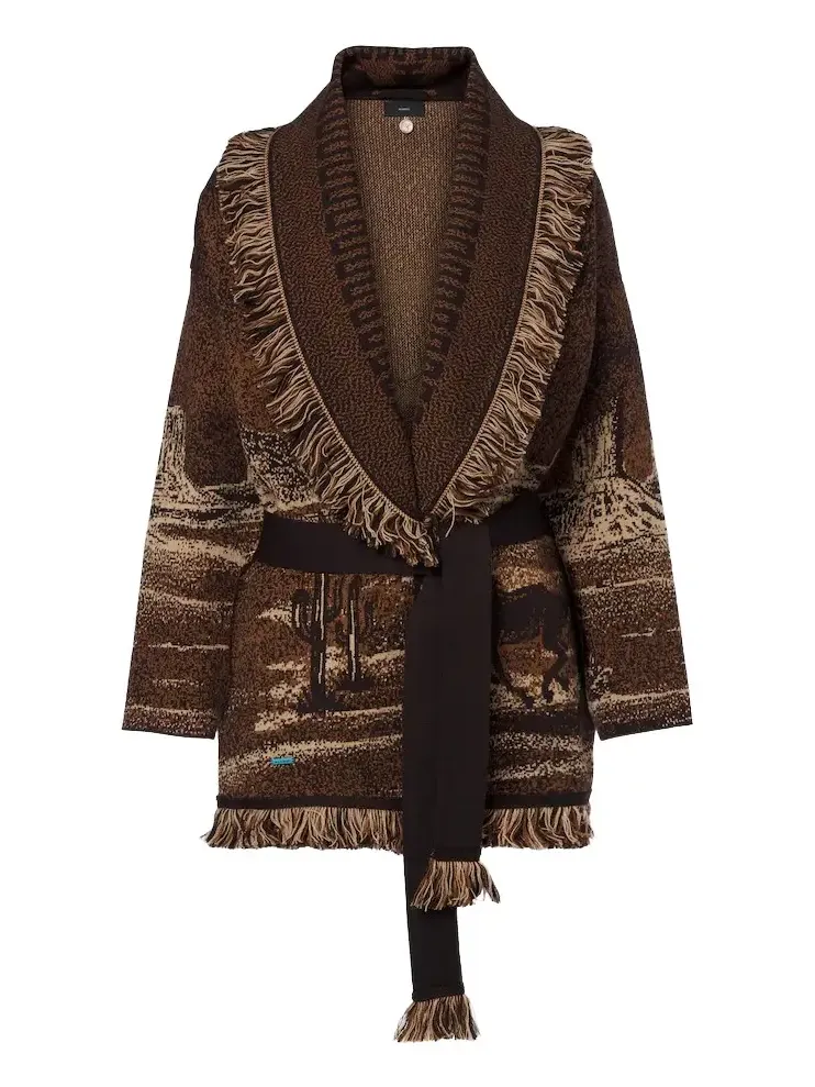 Wild Wild jacquard wool-blend cardigan