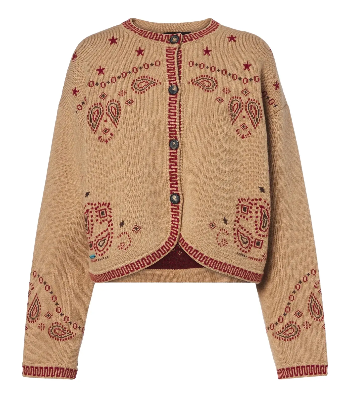 Bandana Jacquard wool and cashmere cardigan Bandana Jacquard wool and cashmere cardigan