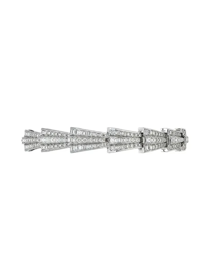 6.75ct Diamond 14K Gold Statement Bracelet