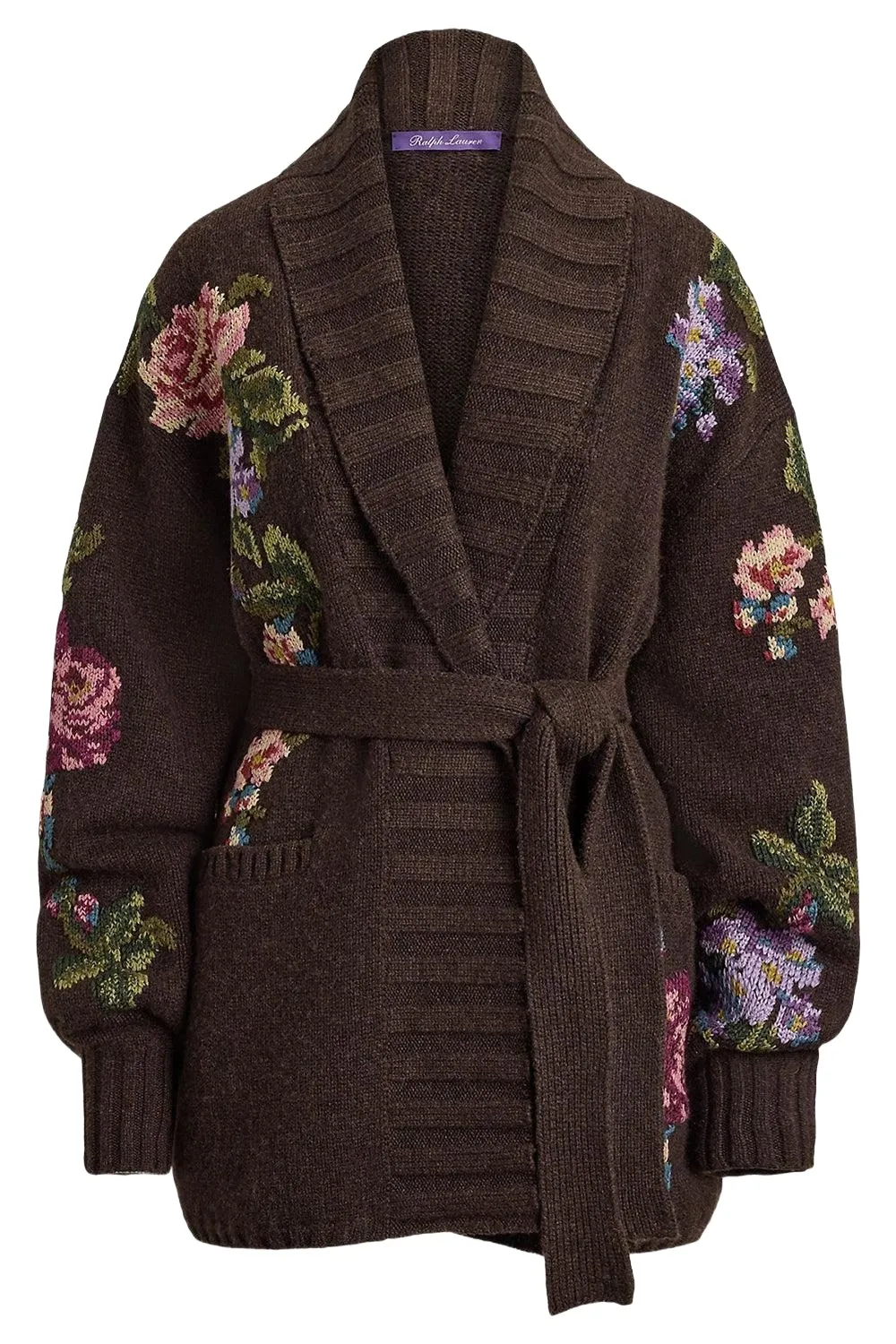 Floral Shawl Collar Cardigan Floral Shawl Collar Cardigan