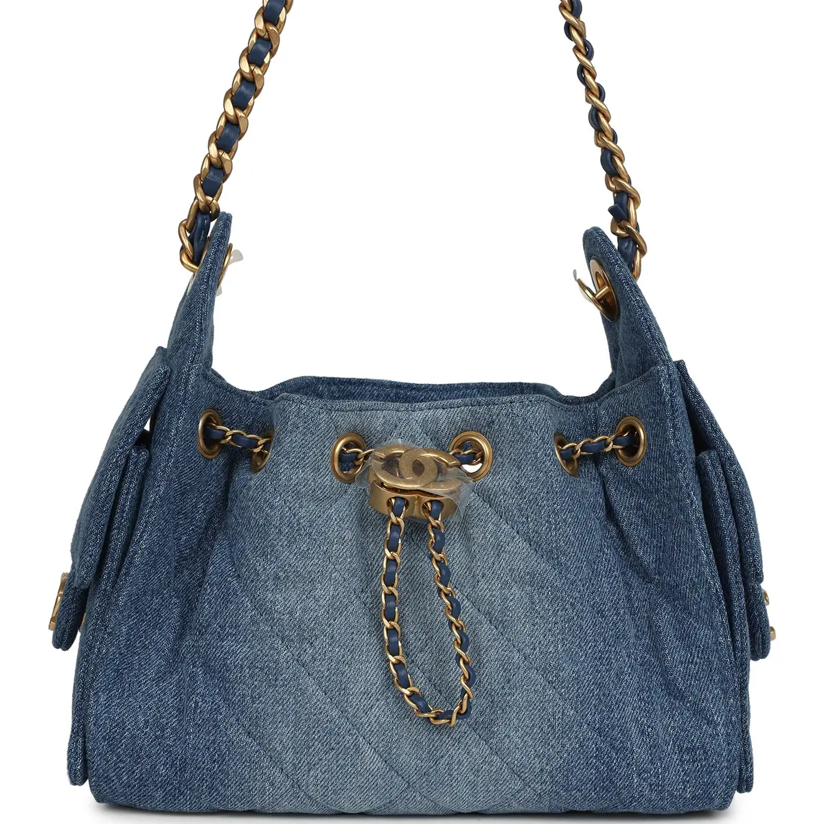 Chanel Chanel Mini 25 Hobo Bag Blue Washed Denim Antique Gold Hardware | Image 1 Chanel Chanel Mini 25 Hobo Bag Blue Washed Denim Antique Gold Hardware | Image 1