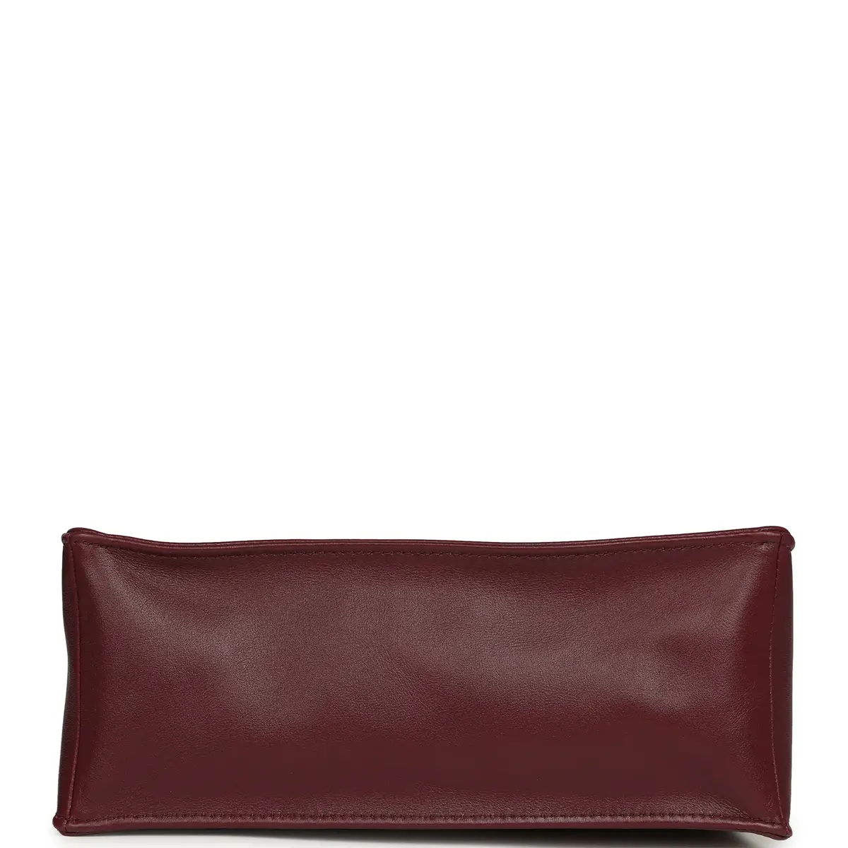 Chanel Chanel Small "Grocery Bag" with Chain Dark Burgundy Calfskin Gold Hardware | Thumbnail 6 Chanel Chanel Small "Grocery Bag" with Chain Dark Burgundy Calfskin Gold Hardware | Thumbnail 6