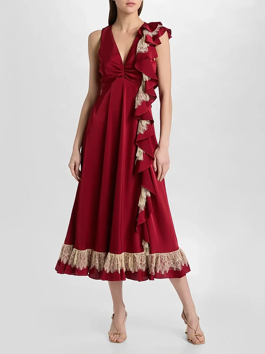 Cinq à Sept Women's Esme Satin Minna Dress | Thumbnail 2