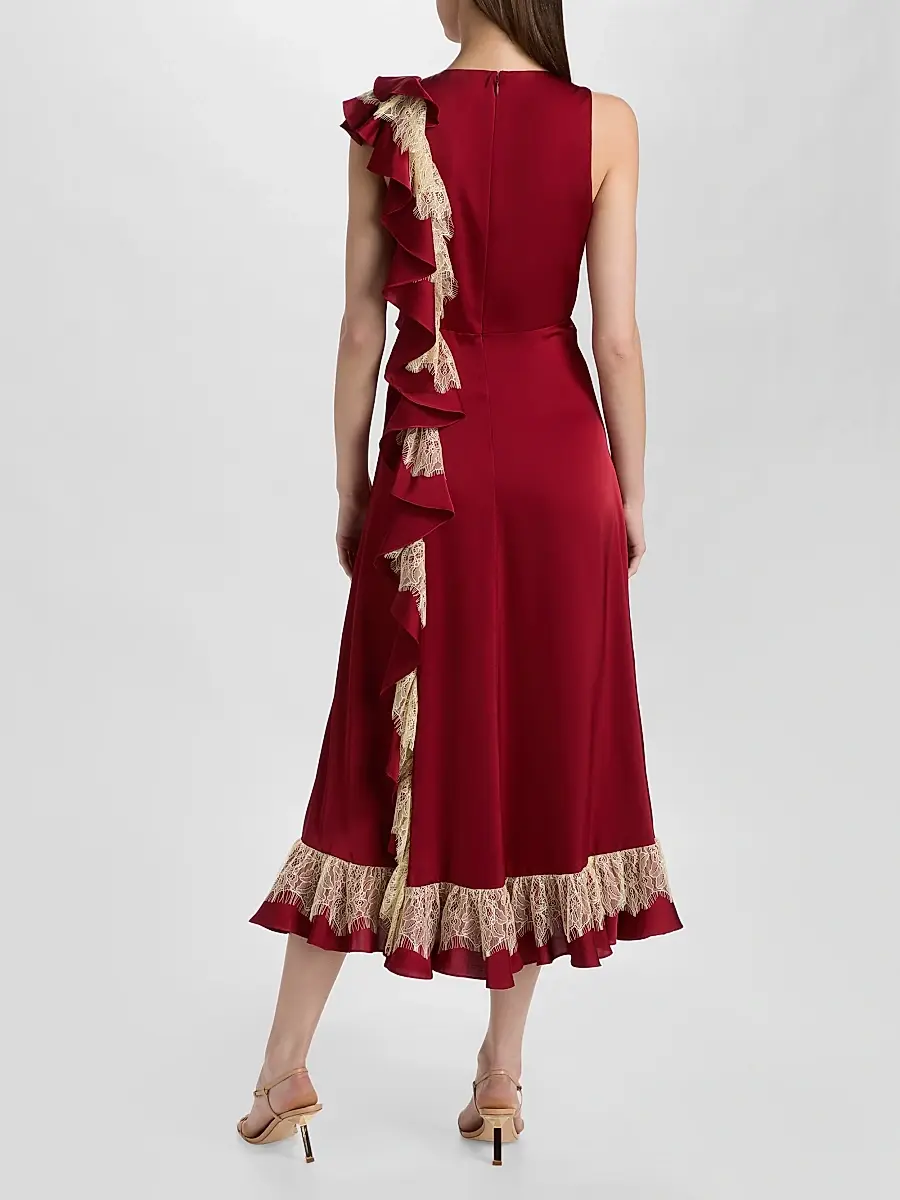 Cinq à Sept Women's Esme Satin Minna Dress | Thumbnail 5