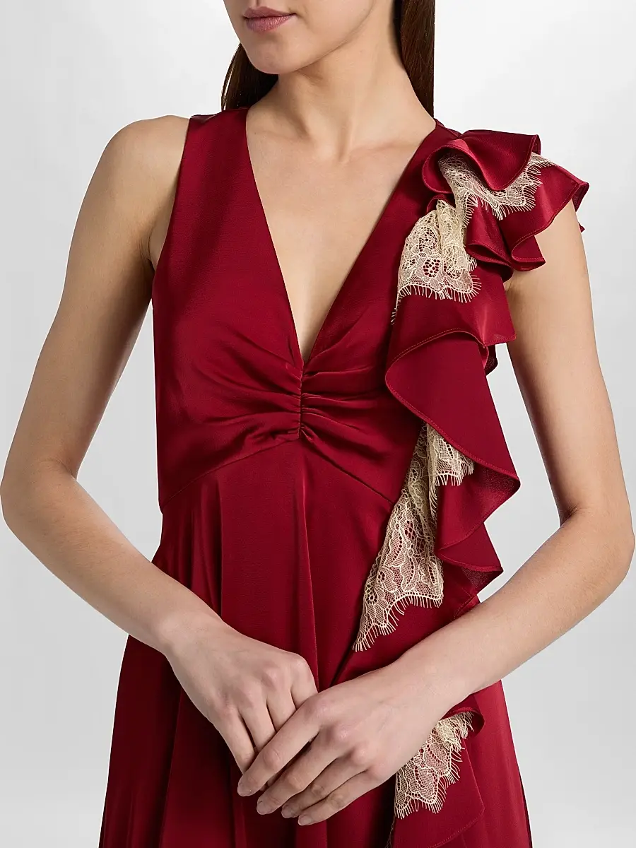 Cinq à Sept Women's Esme Satin Minna Dress | Thumbnail 6