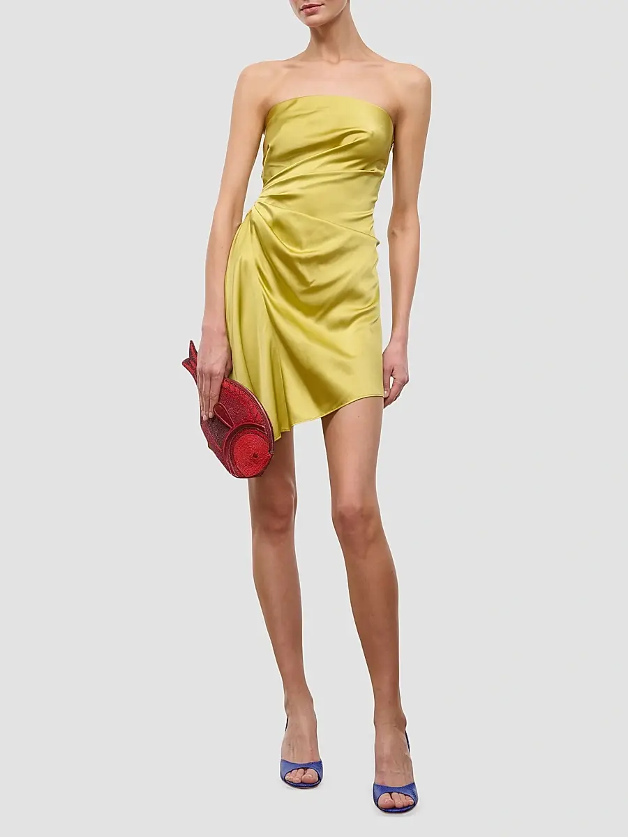 Staud Women's Adriana Silk Mini Dress | Thumbnail 2 Staud Women's Adriana Silk Mini Dress | Thumbnail 2