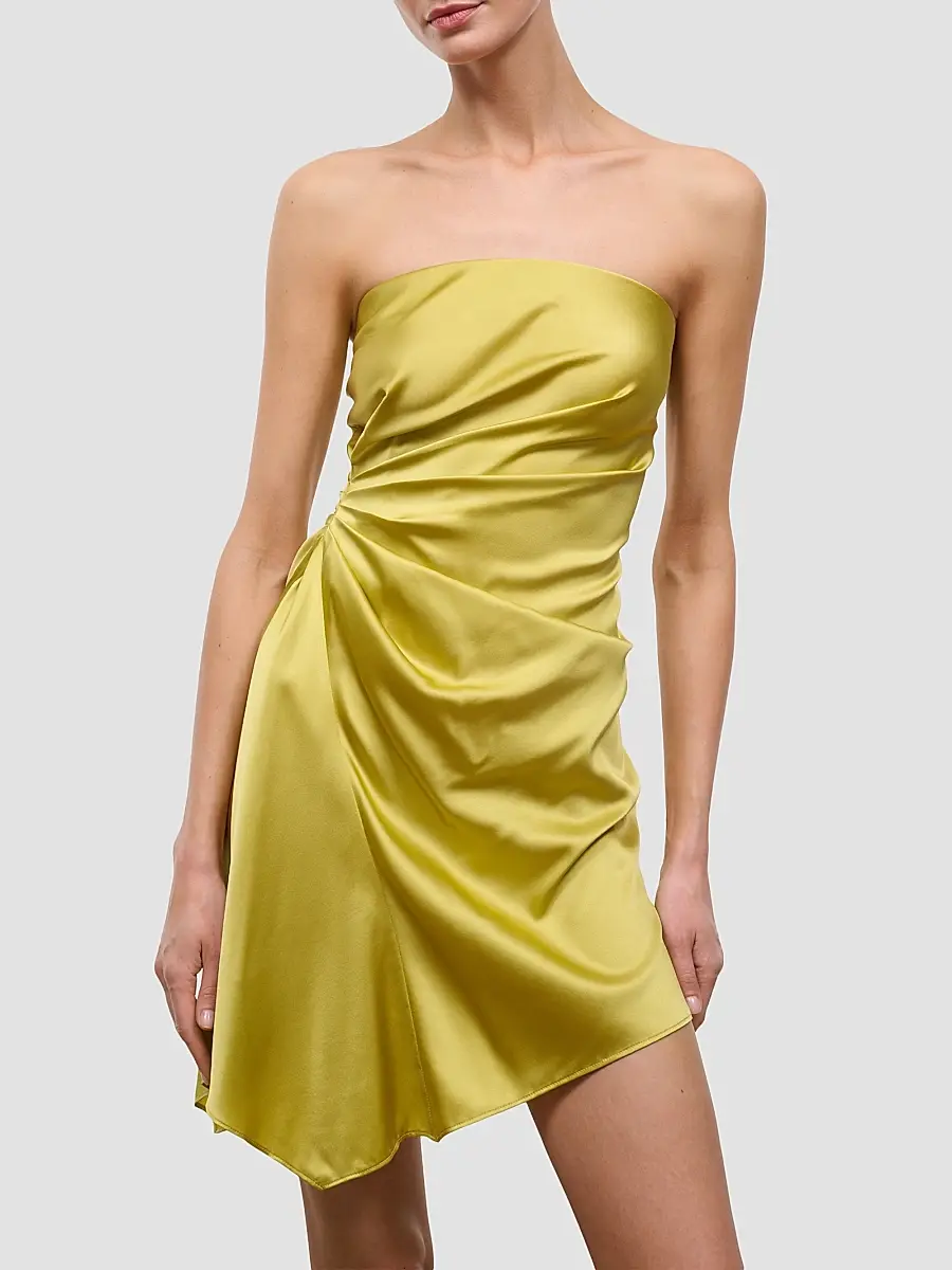 Staud Women's Adriana Silk Mini Dress | Thumbnail 3 Staud Women's Adriana Silk Mini Dress | Thumbnail 3