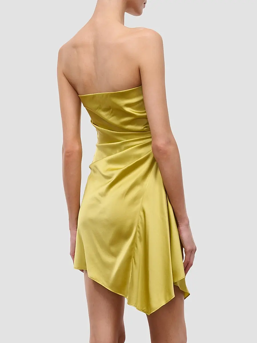 Staud Women's Adriana Silk Mini Dress | Thumbnail 4 Staud Women's Adriana Silk Mini Dress | Thumbnail 4
