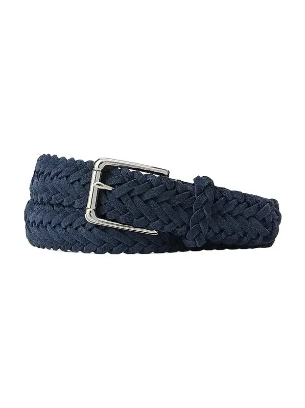 Ralph Lauren Purple Label Men's Braided Suede Belt