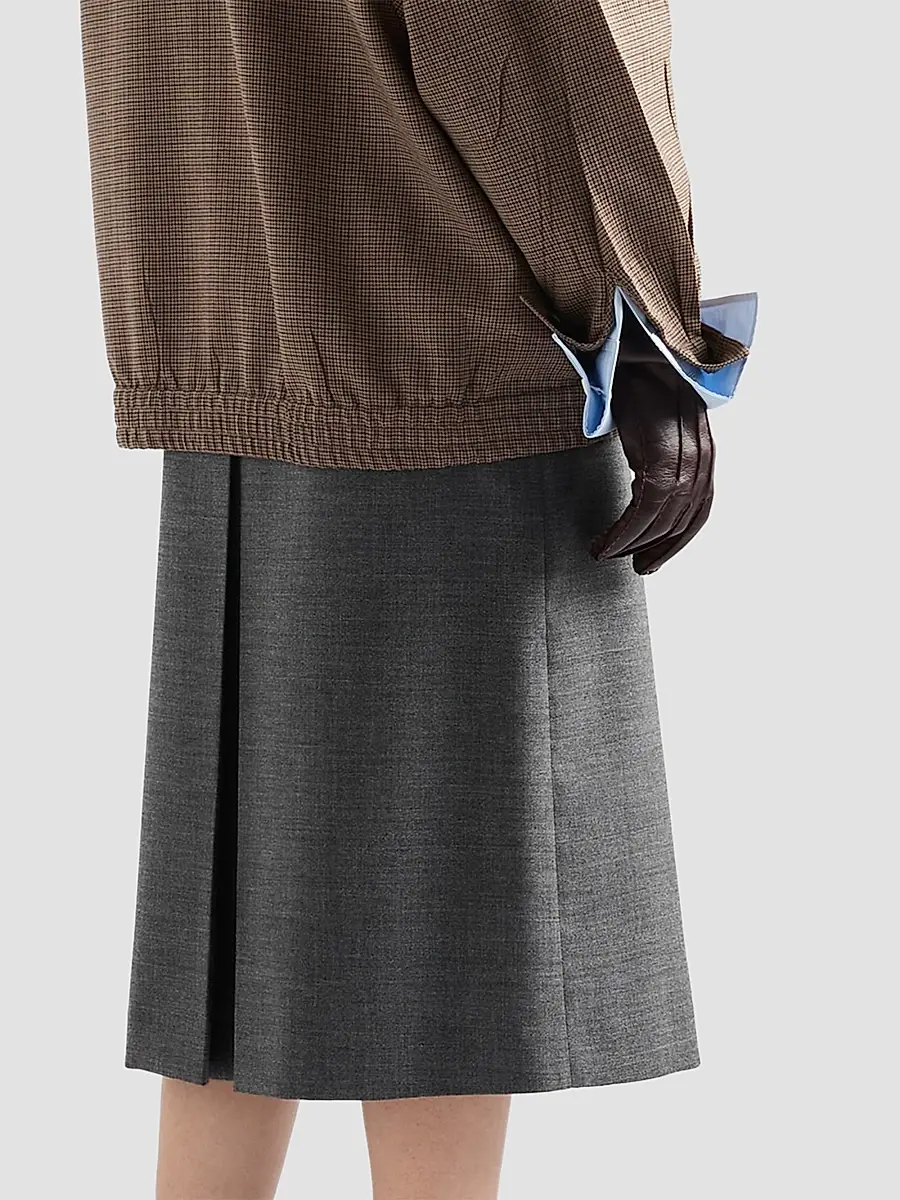Prada Women's Rush Stitch Midi Skirt | Thumbnail 4 Prada Women's Rush Stitch Midi Skirt | Thumbnail 4