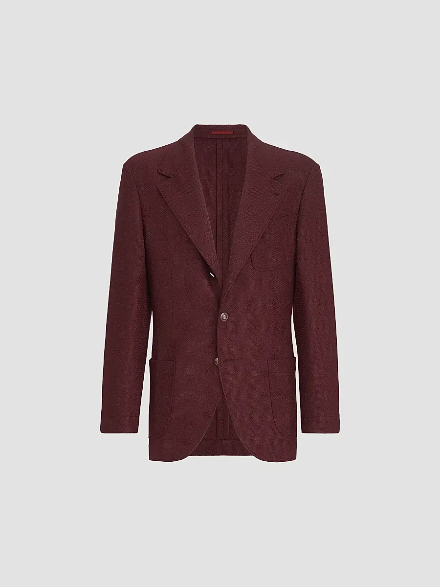 Brunello Cucinelli Men's Cashmere Panama Deconstructed Blazer | Thumbnail 2