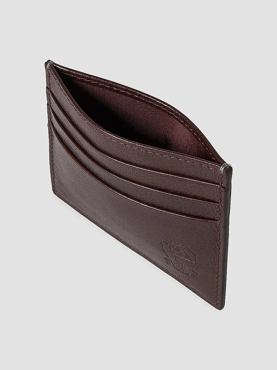 Brunello Cucinelli Men's Brushed Leather Card Holder | Thumbnail 4 Brunello Cucinelli Men's Brushed Leather Card Holder | Thumbnail 4