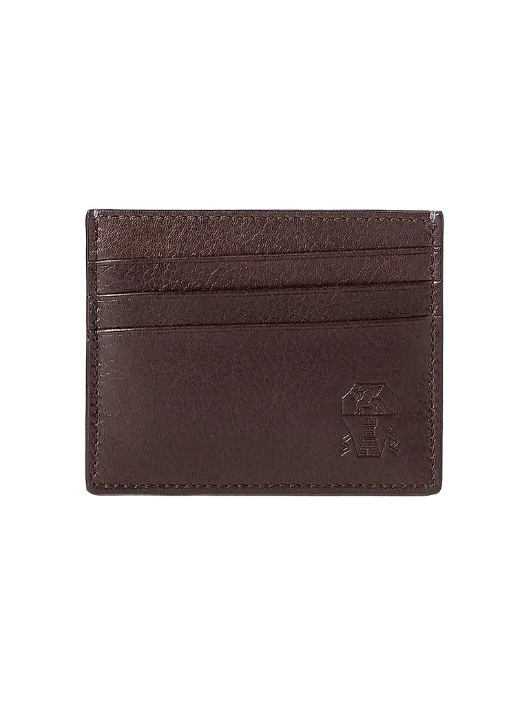 Brunello Cucinelli Men's Brushed Leather Card Holder
