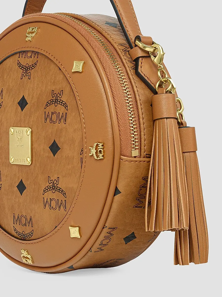 MCM Women's Pina Faux Visetos Leather Crossbody Bag | Thumbnail 3