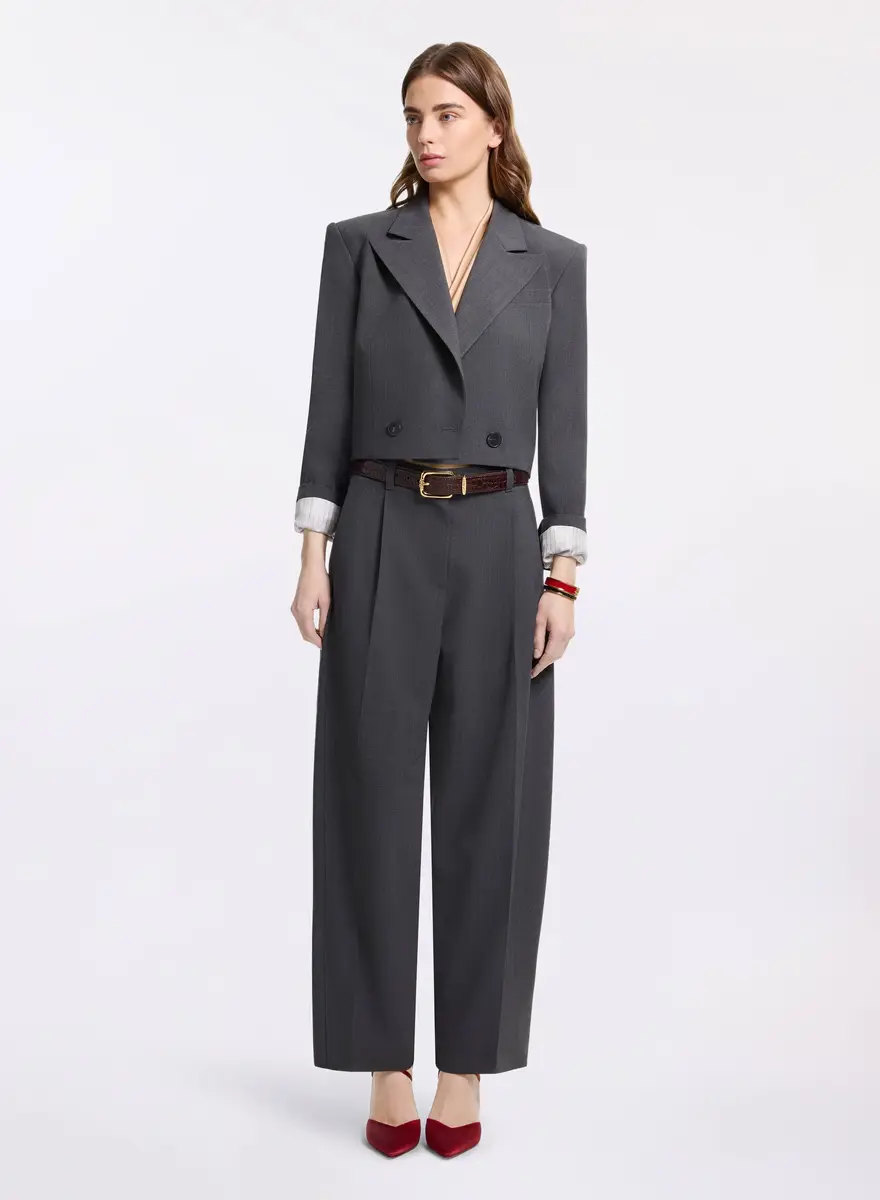 Elie Saab Cropped Wool Jacket | Thumbnail 3 Elie Saab Cropped Wool Jacket | Thumbnail 3