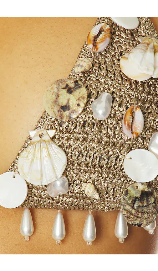 Jaded London Anatase Crochet With Hanging Shells Bikini Top | Thumbnail 6 Jaded London Anatase Crochet With Hanging Shells Bikini Top | Thumbnail 6
