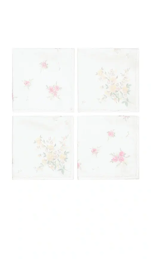 LoveShackFancy Hanky Napkin Set Set Of 4