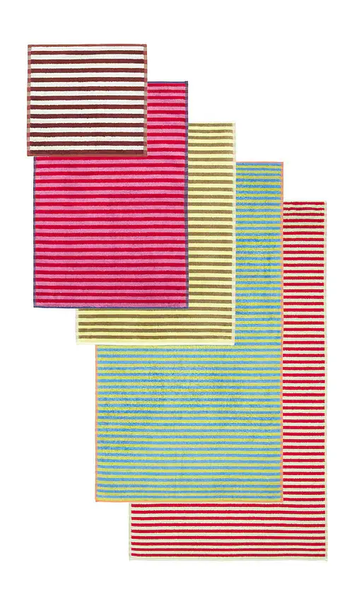 Dusen Dusen Set Of 5 Stripe Towels | Thumbnail 4