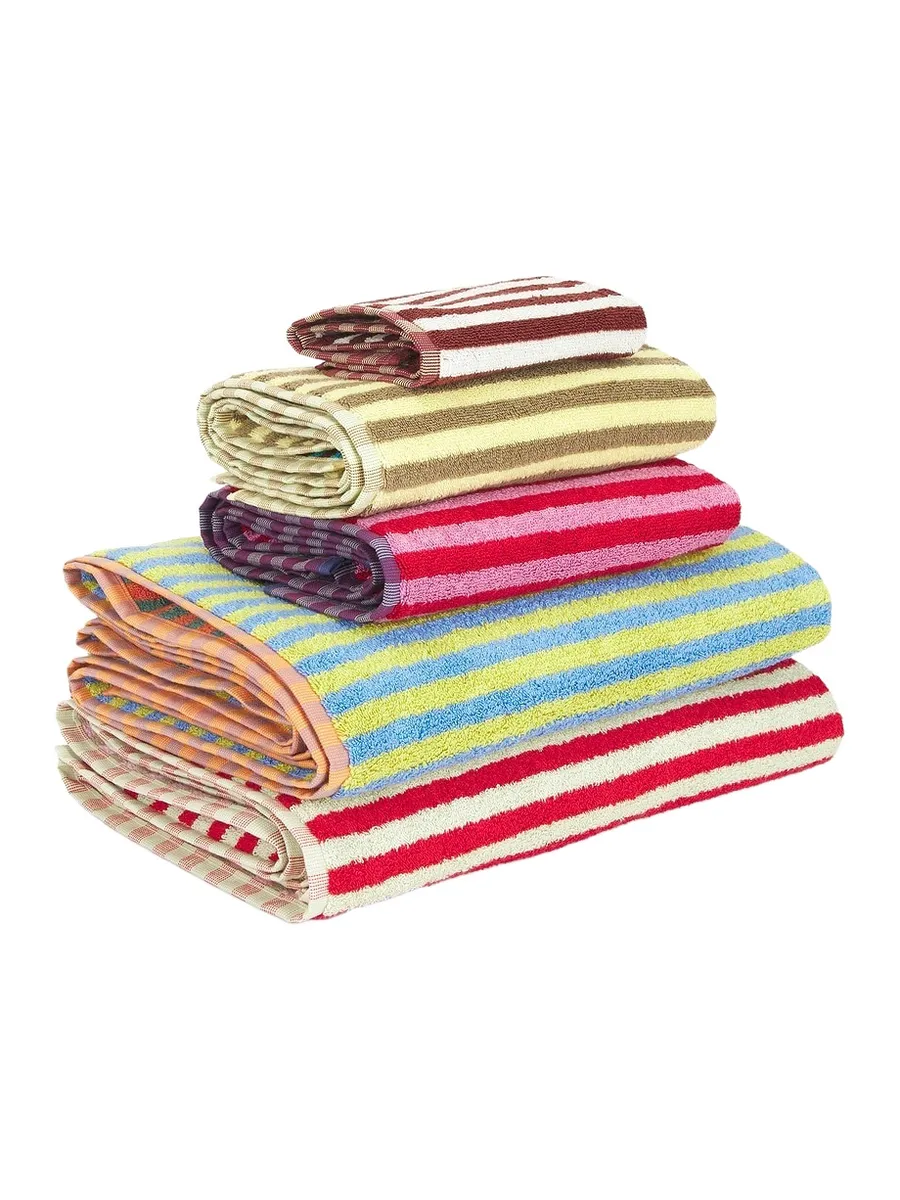 Dusen Dusen Set Of 5 Stripe Towels
