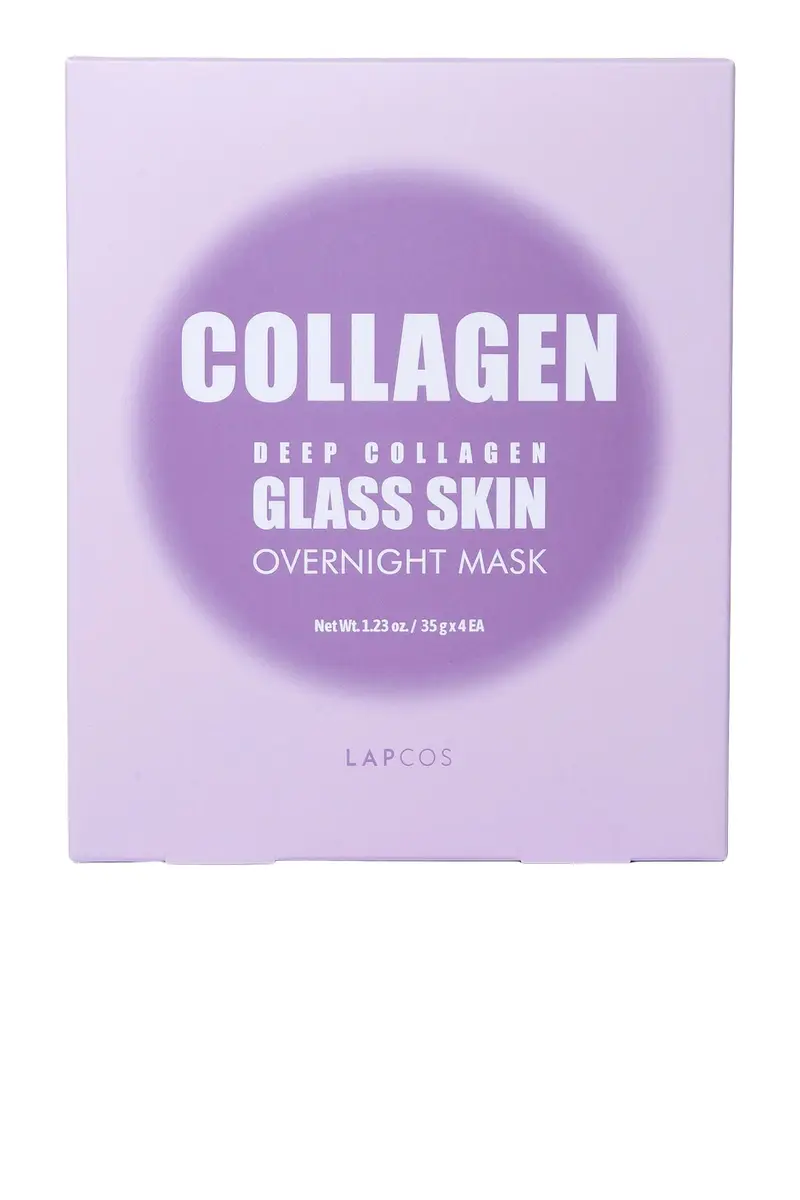 LAPCOS Deep Collagen Glass Skin Overnight Mask 4 Pack
