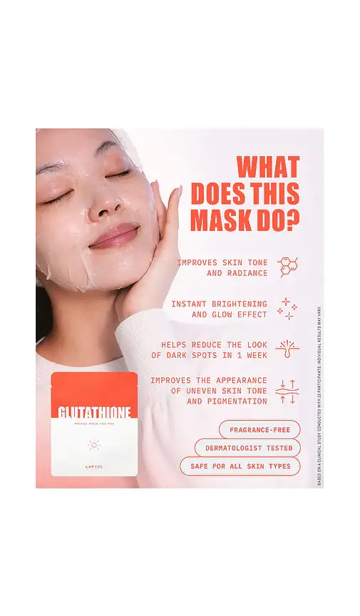 LAPCOS Glutathione Sheet Mask 5 Pack | Thumbnail 6 LAPCOS Glutathione Sheet Mask 5 Pack | Thumbnail 6