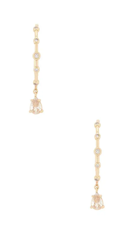 Ettika Delicate Crystal Charm Hoop Earrings | Thumbnail 3