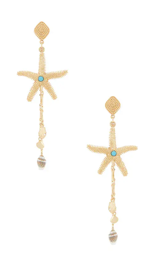 Ettika Starfish Seeker Drop Earrings