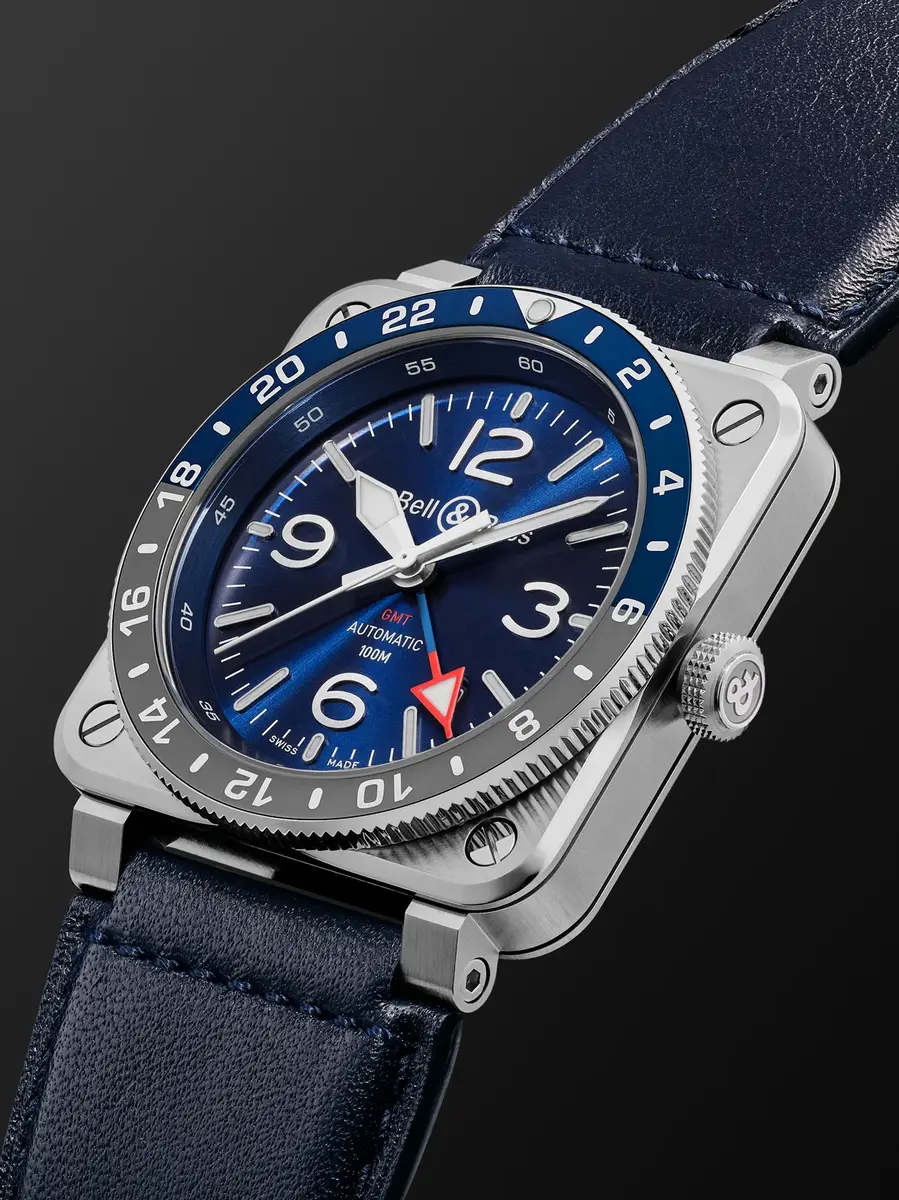 Bell & Ross BR 03-93 GMT BLUE Automatic Stainless Steel Watch, Ref. BR0393-BLU-ST/SCA - Men | Thumbnail 3