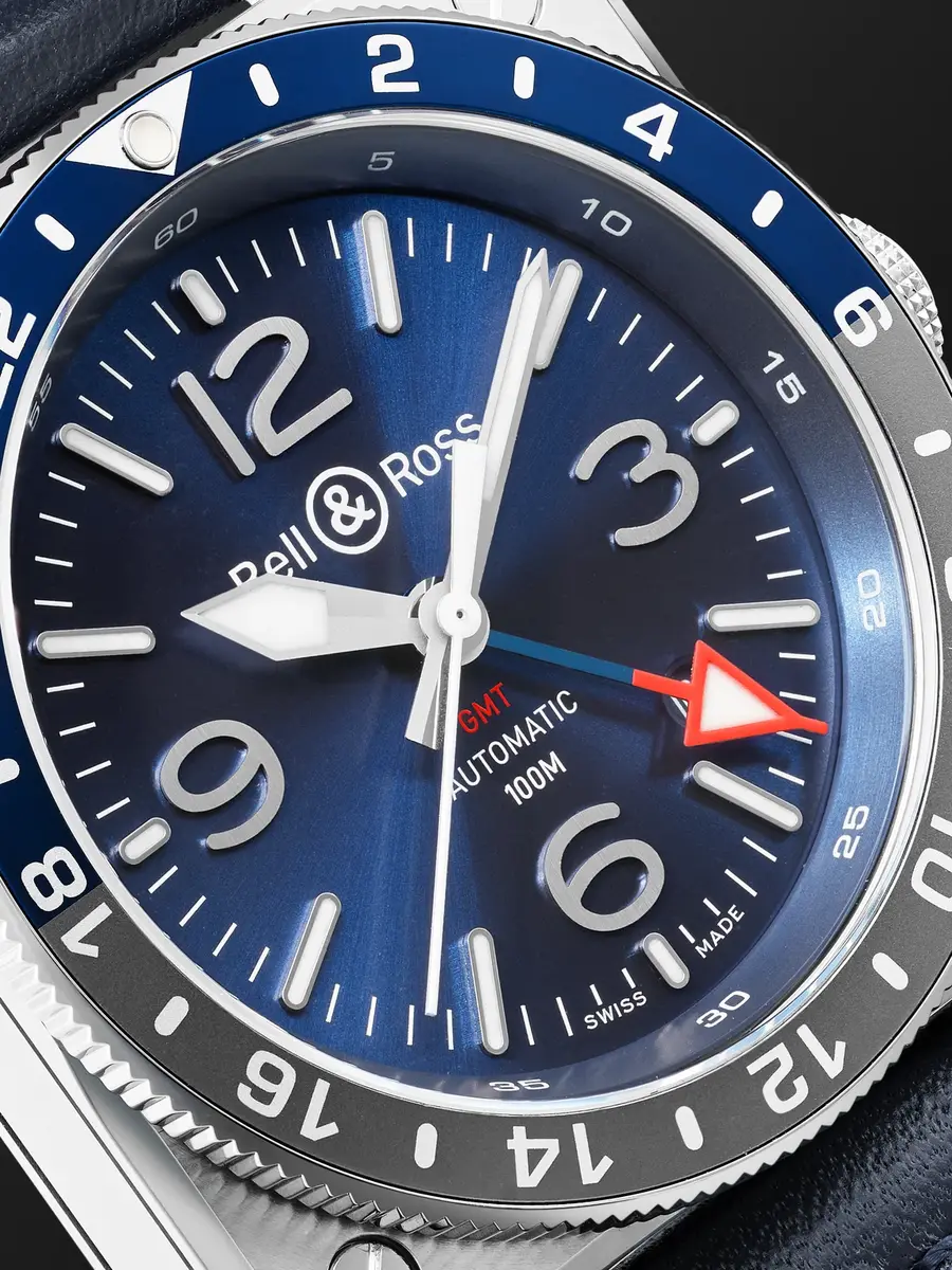 Bell & Ross BR 03-93 GMT BLUE Automatic Stainless Steel Watch, Ref. BR0393-BLU-ST/SCA - Men | Thumbnail 5