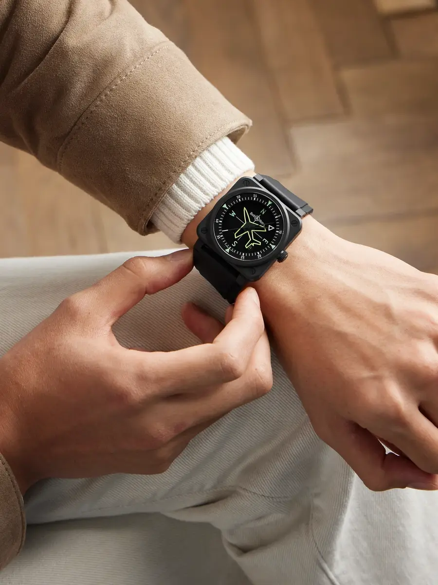 Bell & Ross BR 03 Gyrocompass Limited Edition Automatic Ceramic Watch, Ref. BR03A-CPS-CE/SRB - Men | Thumbnail 2 Bell & Ross BR 03 Gyrocompass Limited Edition Automatic Ceramic Watch, Ref. BR03A-CPS-CE/SRB - Men | Thumbnail 2