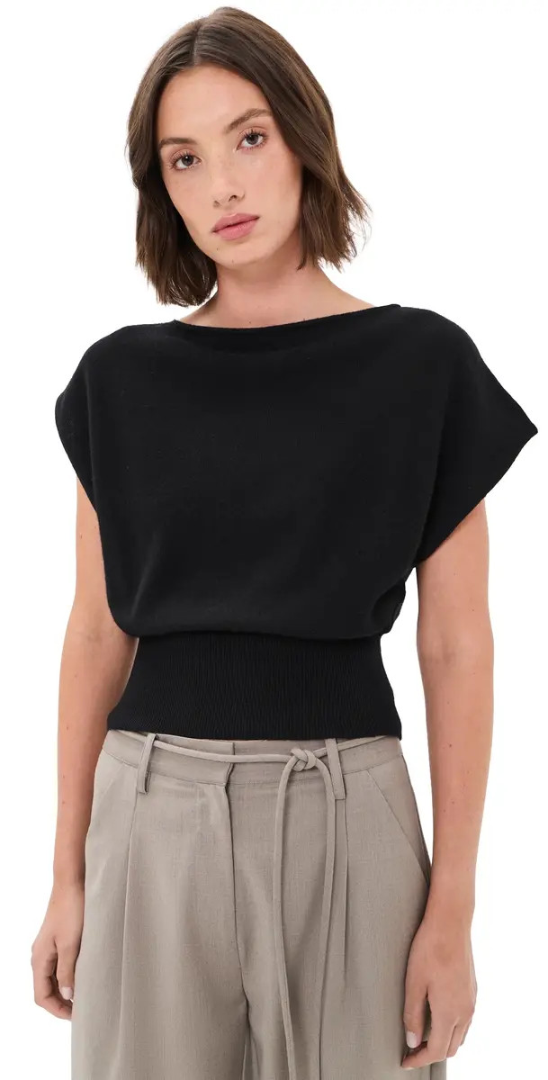 St. Agni Cashmere Asymmetrical Top Black | Image 1 St. Agni Cashmere Asymmetrical Top Black | Image 1