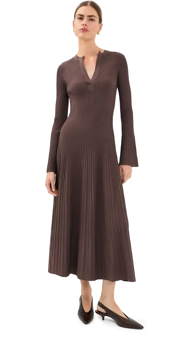 SIMKHAI Genna Dress Chocolate | Image 1 SIMKHAI Genna Dress Chocolate | Image 1